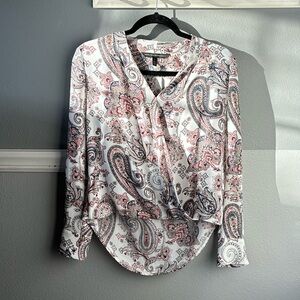 White House black market Paisley blouse #405